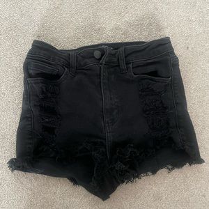 Black Ripped Shorts